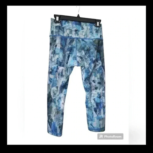 Lululemon Wunder Under Crop (Hi-Rise) 21"Sun Dazed Multi Blue - Picture 7 of 11